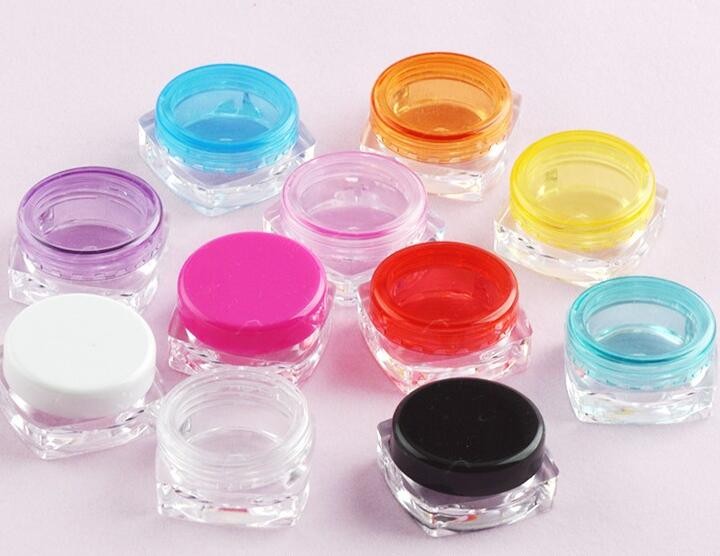 Wholesale matte glass bottle 20g 30g 50g glass jar clear matte glass jar with black aluminum cap
