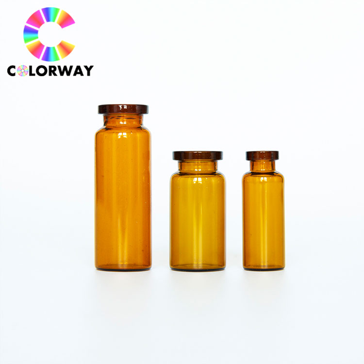 Wholesale medicine oral Injectable pill dropper bottle vial 2ml 3ml 5ml 10ml 15ml 20ml 30ml amber clear with rubber cap