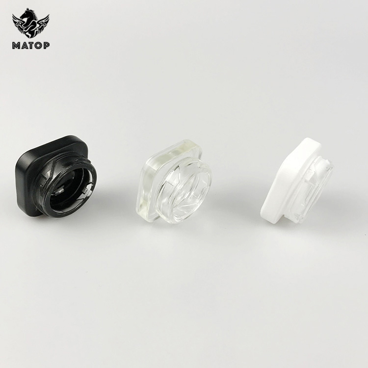Wholesale mini 5g 7g 9g glass jar square Concentrate glass jar