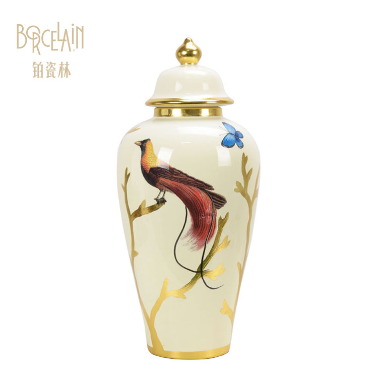 Wholesale modern simple porcelain ceramic Ginger jar