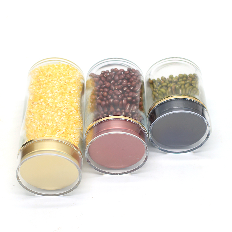 Wholesale new style round glass food storage jar with lid for kitchen