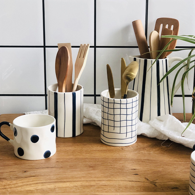 Wholesale nordic custom ceramic kitchen cooker storage bottles and jars for kitchen