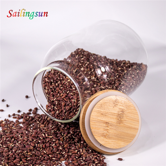 Wholesale oversized design handcraft with bamboo lid pyrex glass food jar