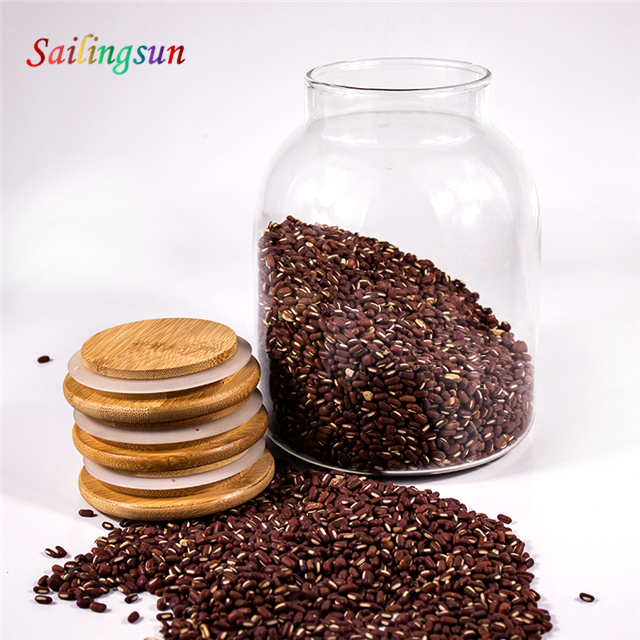 Wholesale oversized design handcraft with bamboo lid pyrex glass food jar