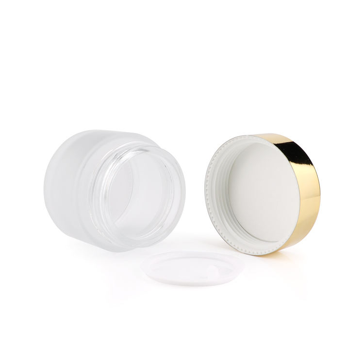 Wholesale painting matte clear glass jar 15ml 20ml 30ml 50ml 100ml face cream glass cosmetic cream jar with lid