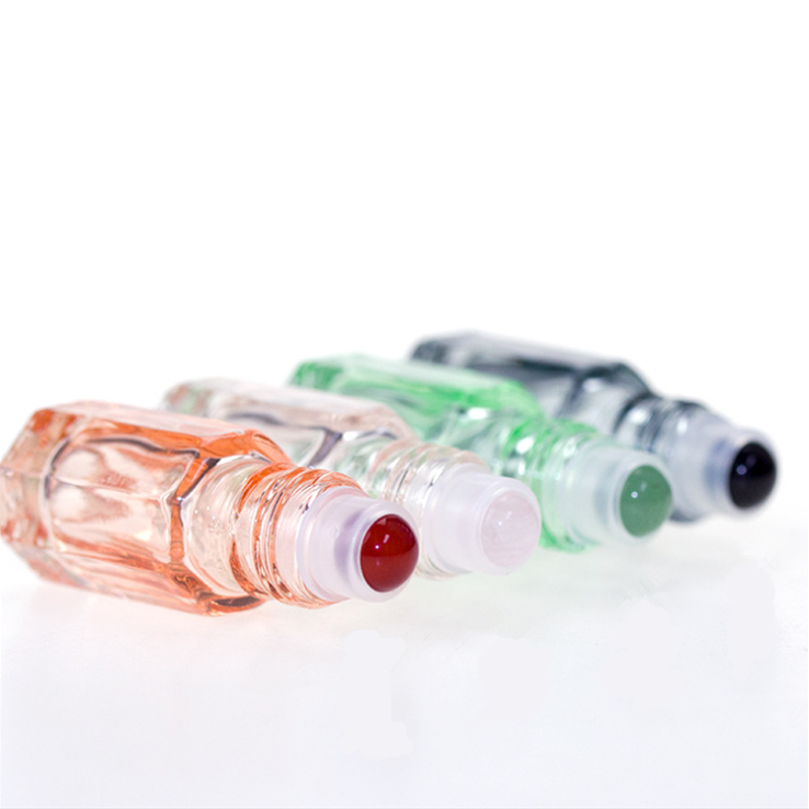 Wholesale perfume roller bottles 3ml essential oil glass natural stone roll on bottle
