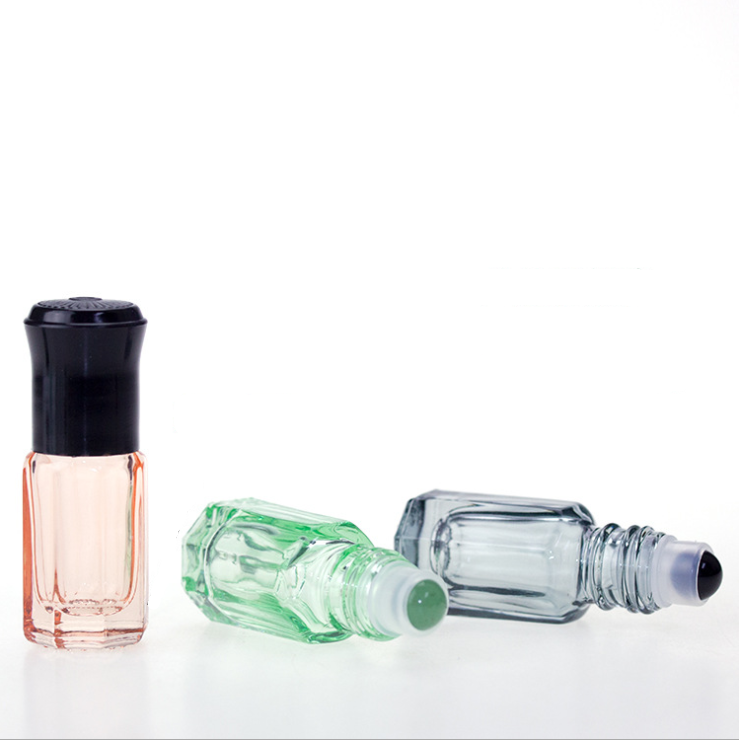 Wholesale perfume roller bottles 3ml essential oil glass natural stone roll on bottle