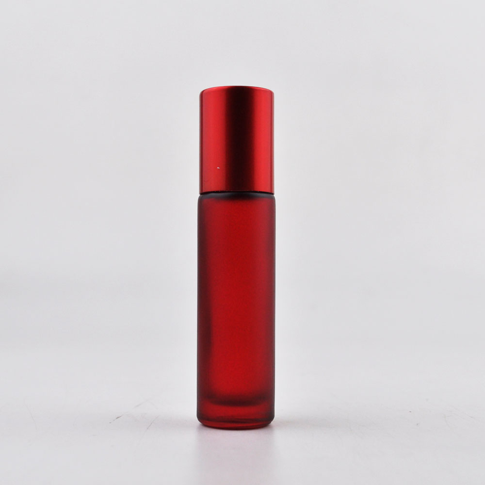 Wholesale perfume various color 10ml roll on glass bottle for essential oil with aluminum cap