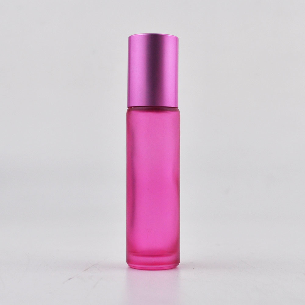 Wholesale perfume various color 10ml roll on glass bottle for essential oil with aluminum cap