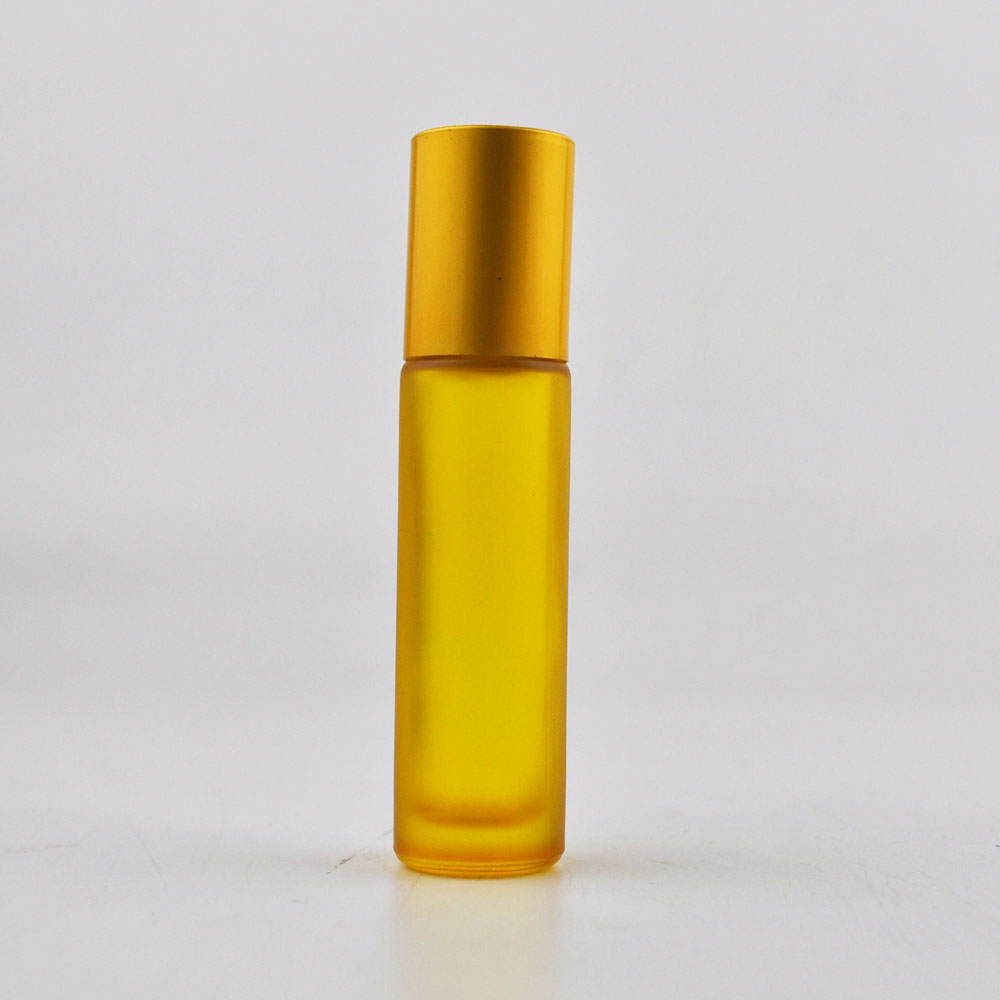 Wholesale perfume various color 10ml roll on glass bottle for essential oil with aluminum cap