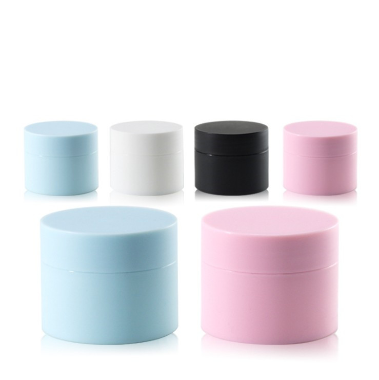 Wholesale pink blue white black Cream jar 5g 10g 30g 50g 80g plastic black bottle jar