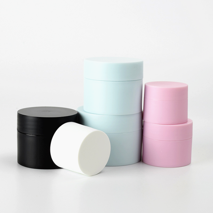 Wholesale pink blue white black Cream jar 5g 10g 30g 50g 80g plastic black bottle jar