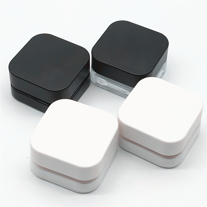 Wholesale popular 3ml 5ml 7ml dark uv black CBD wax oil child proof glass jar with child flat top