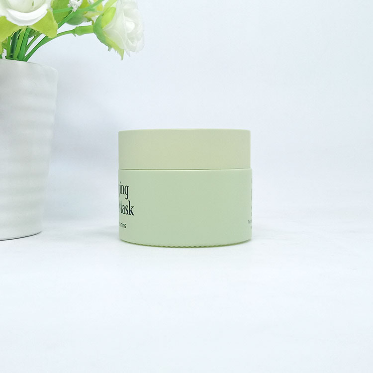 Wholesale porcelain white glass cosmetics packaging cream jar with sliver plastic lid printing color cosmetics