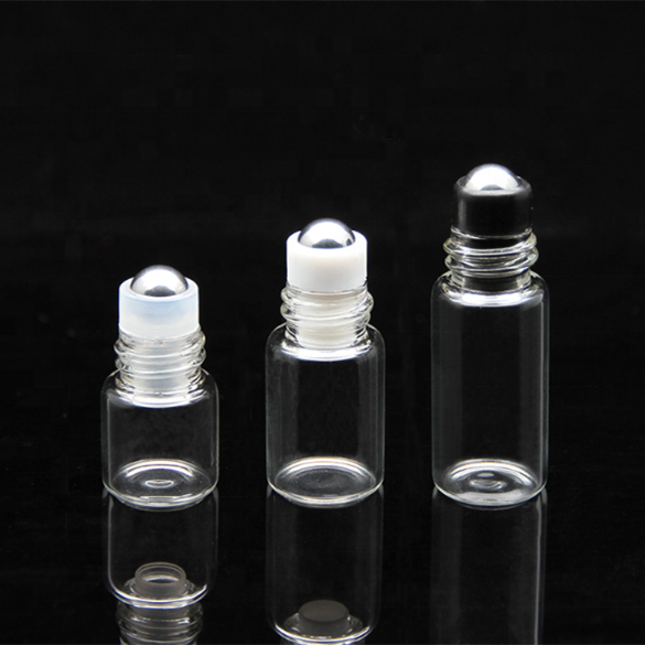 Wholesale portable glass bottle packaging 1ml 2ml 3ml 5ml empty roll on glass bottle and fragrances