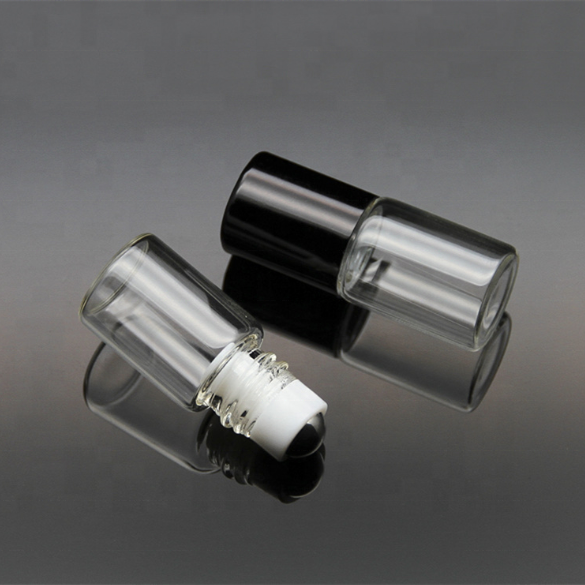 Wholesale portable glass bottle packaging 1ml 2ml 3ml 5ml empty roll on glass bottle and fragrances
