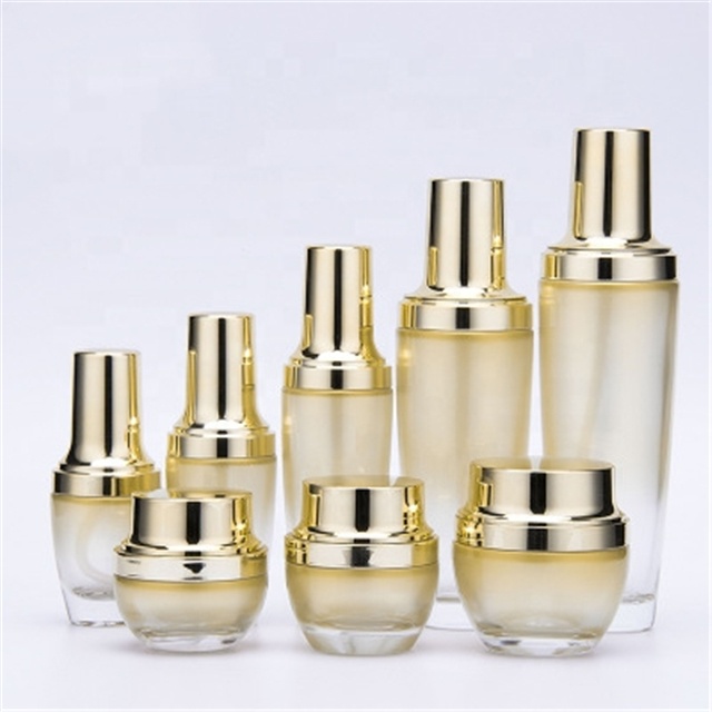 Wholesale powder pump bottle with dispenser for hair essence attar empty glass essencial oil bottles