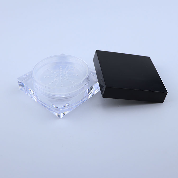 Wholesale price PP transparent wide mouth cream cosmetic plastic loose powder clear plastic jar