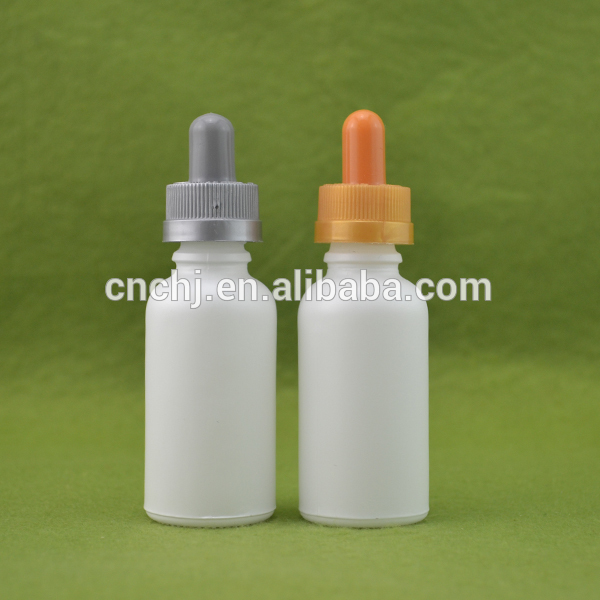 Wholesale price e liquid 10ml 20ml 30ml 50ml 60ml 100ml 120ml frosted matte white glass bottles dropper with temperproof cap