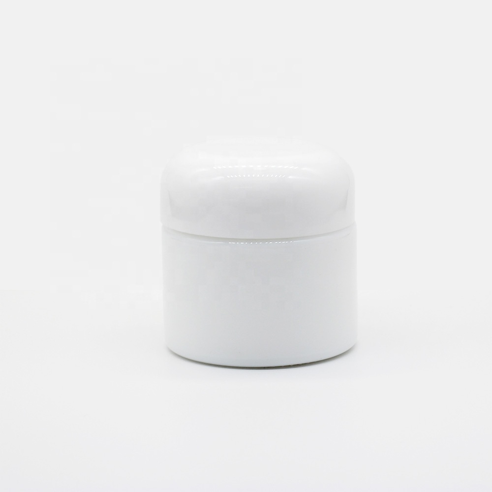 Wholesale price white opal glass container jar with lid for sale