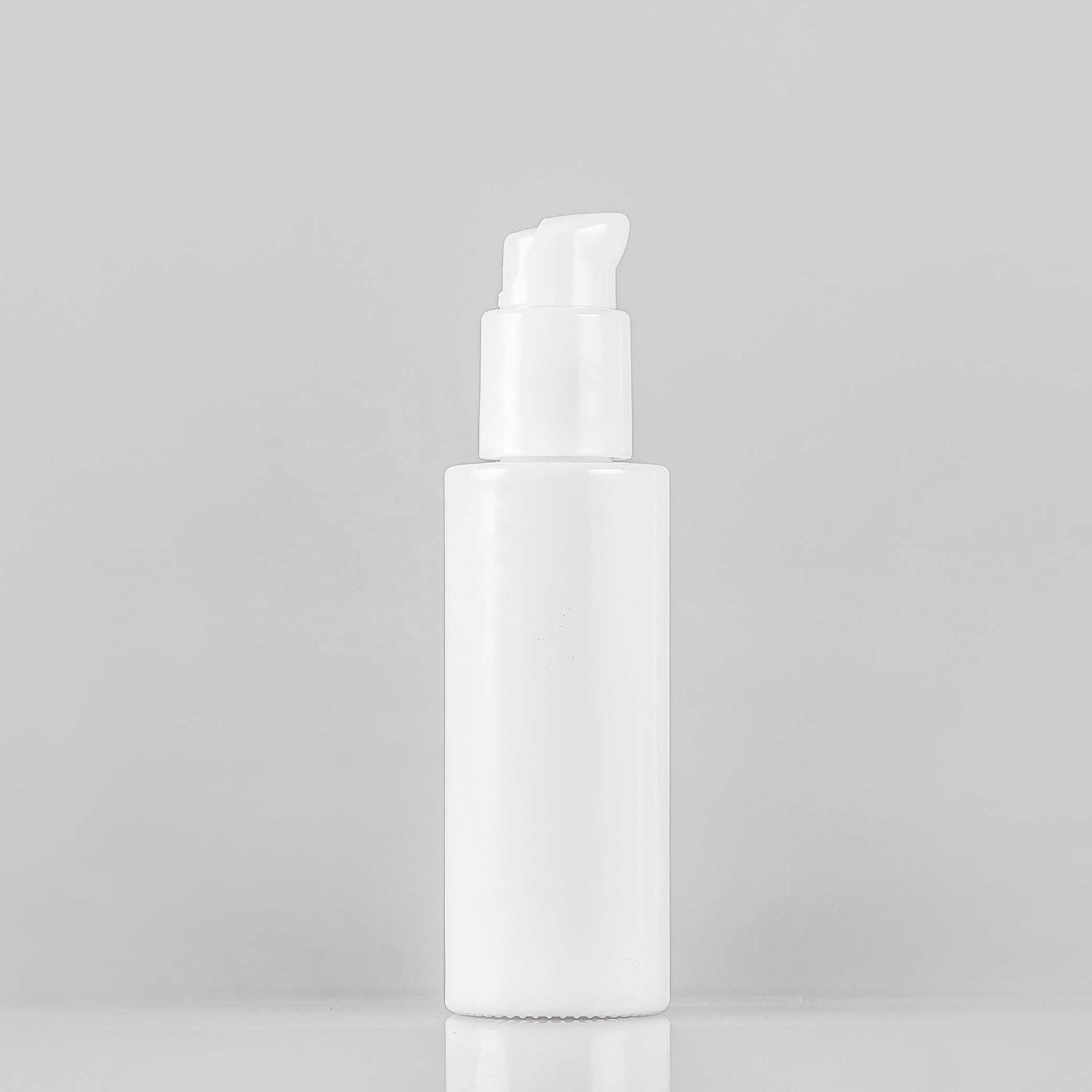 Wholesale price white opal glass flat bottle for skincare cosmetic packaging made in China