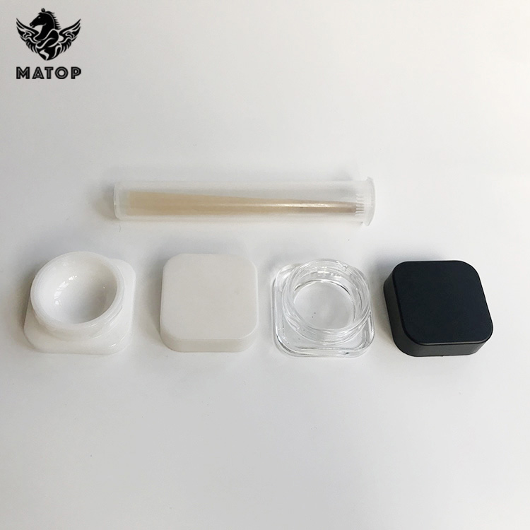 Wholesale production 7ml square jar for hemp concentrate
