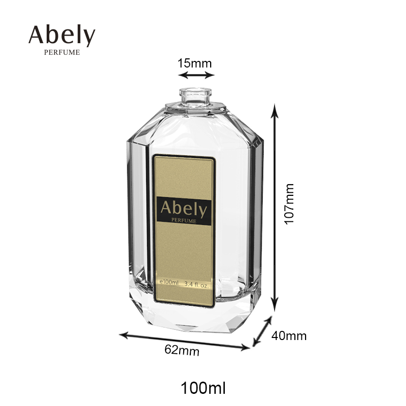 Wholesale pump spray 100ml clear empty glass perfume bottle bulk designer perfume bottles supplier