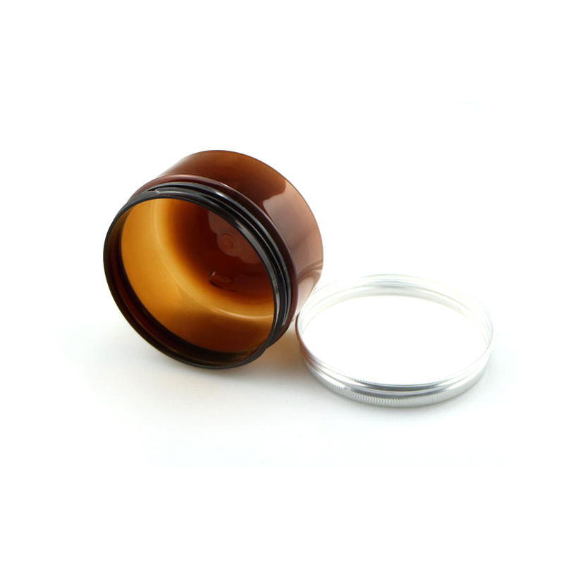 Wholesale recycled Plastic Straight Round pot PET 8 oz jars for cosmetics with screw lids