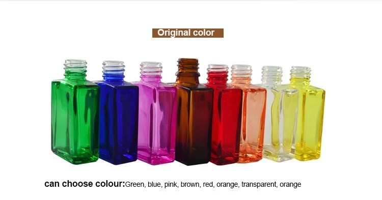 Wholesale red square rectangular essential oil 30ml 1 oz glass dropper bottle for perfume cosmetic oil