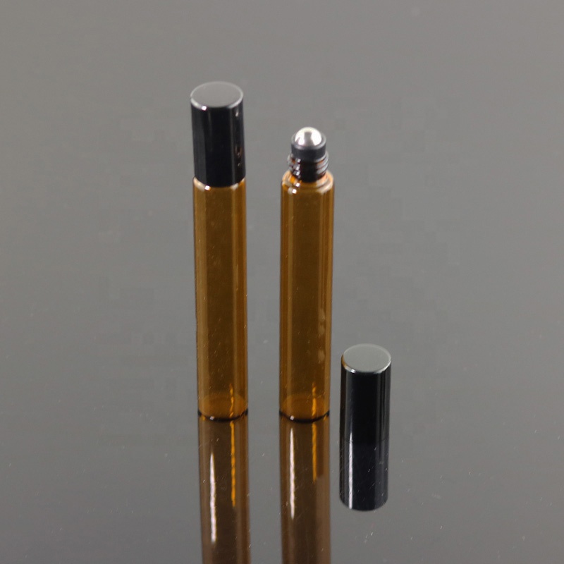 Wholesale roll on bottle glass 10ml amber roller bottle (NRB12-10R)