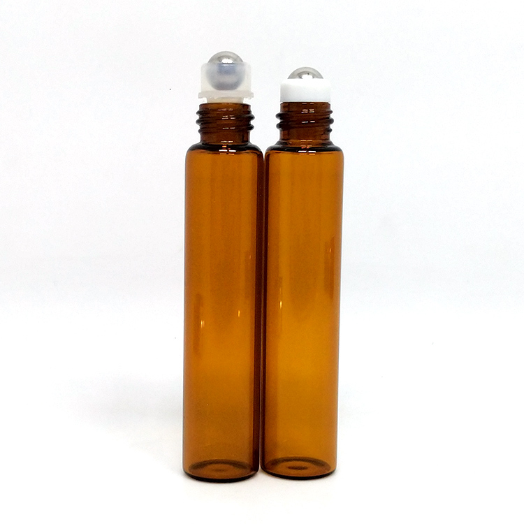 Wholesale roller ball bottle clear essential oil 10ml empty glass roller bottle
