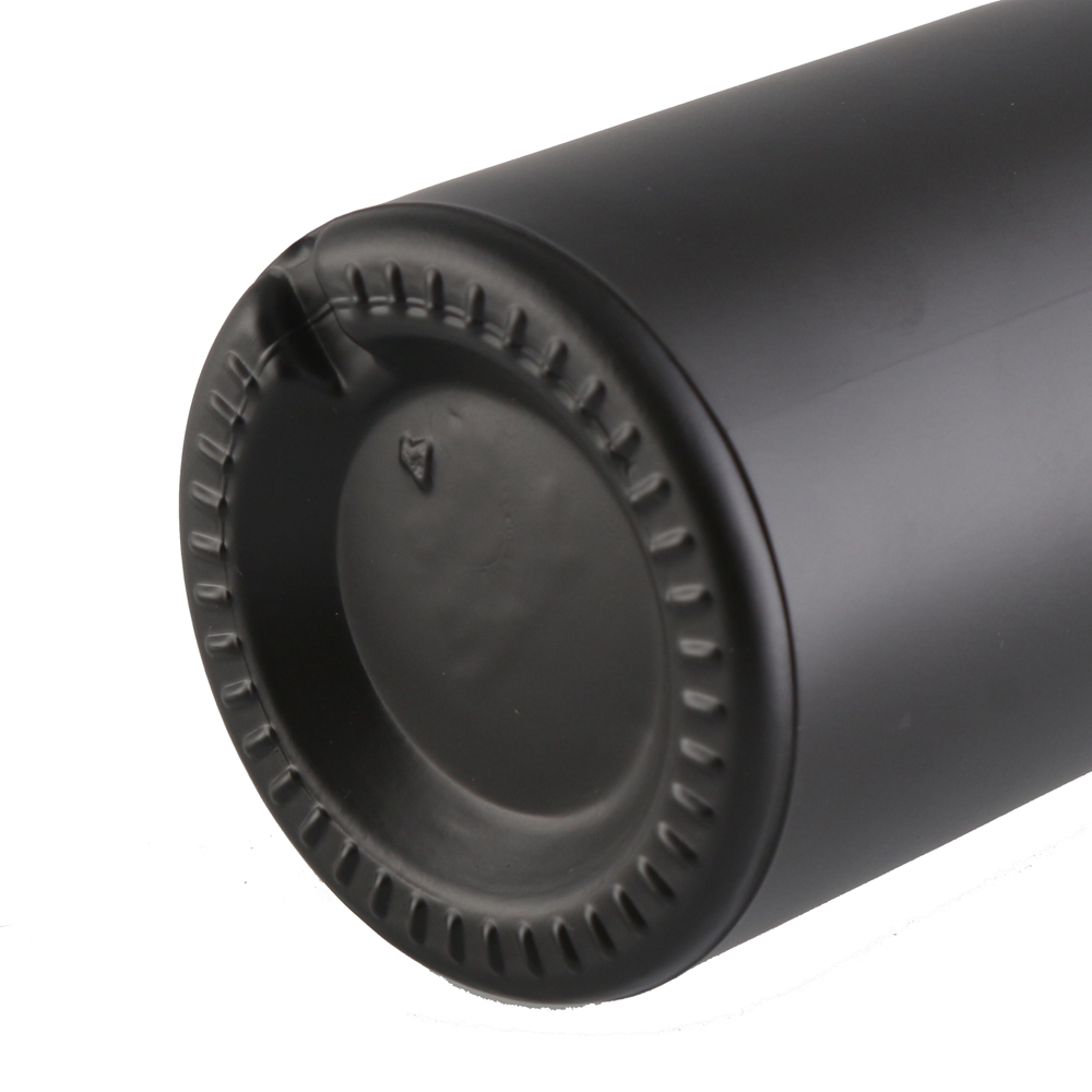 Wholesale round 375ml 500ml 750ml 1L black matte olive oil bottle glass with lid