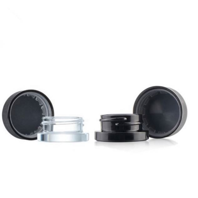 Wholesale round Mini Child Proof Cosmetic Eye Cream Hemp Glass Concentrate Jars 3ml 5ml 7ml