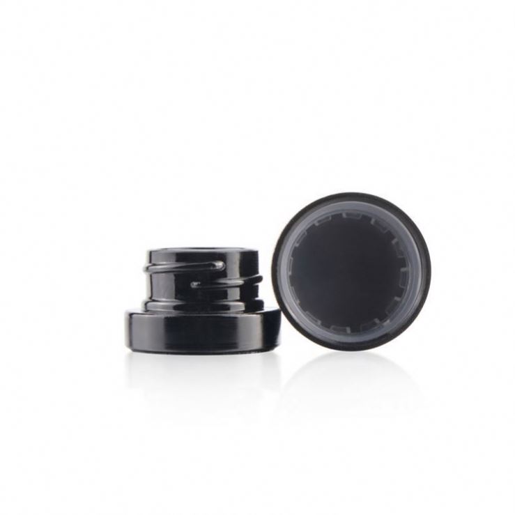 Wholesale round Mini Child Proof Cosmetic Eye Cream Hemp Glass Concentrate Jars 3ml 5ml 7ml