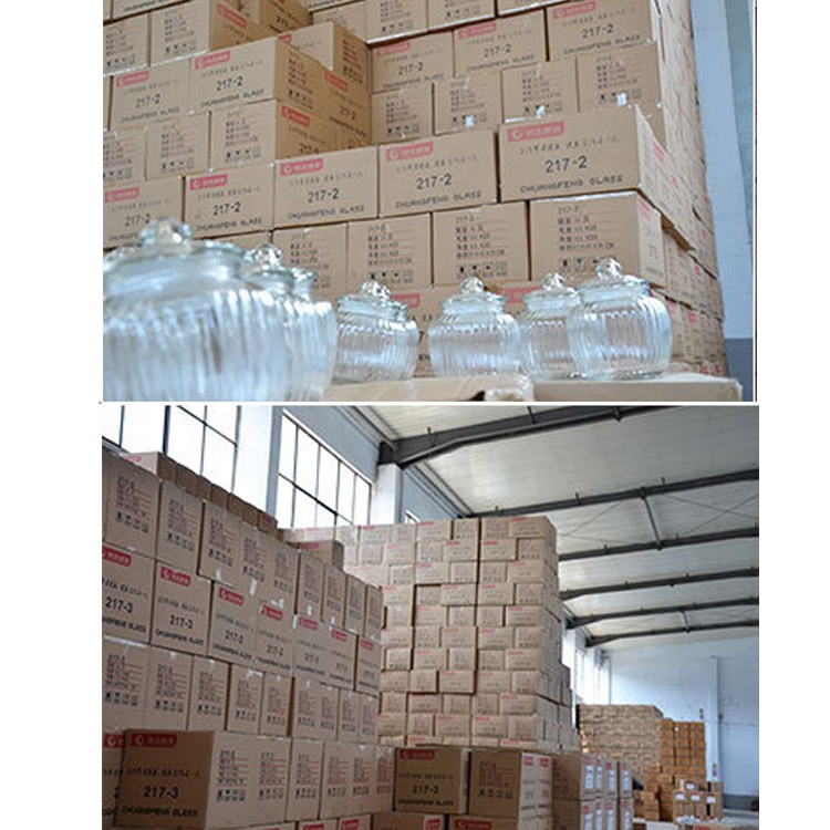 Wholesale round airtight 650ml glass bottles glass storage jars with glass lid