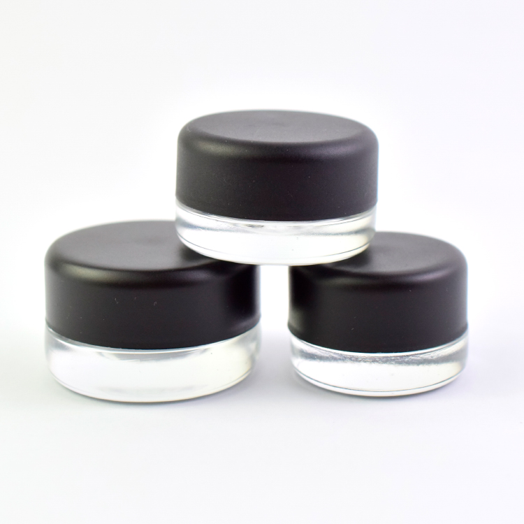 Wholesale round cosmetic packaging mini sample skin care cream glass jar 5g 7g 9g clear mini glass jar with lid