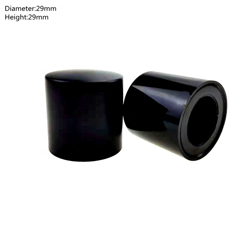 Wholesale round glass 100ml perfume bottle with black cap
