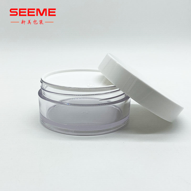 Wholesale round shape free samples 120g plastic jar clear 120ml cosmetic jars with white lid