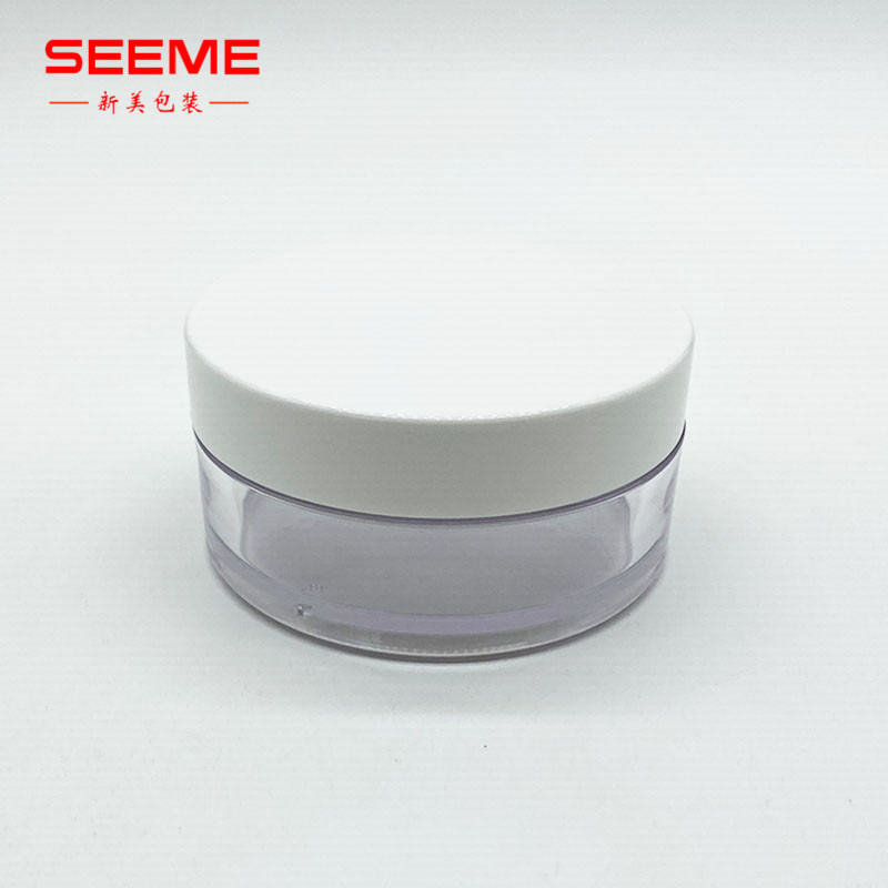 Wholesale round shape free samples 120g plastic jar clear 120ml cosmetic jars with white lid