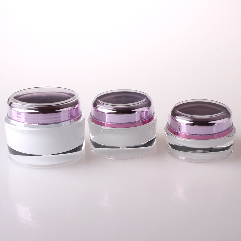 Wholesale round transparent acrylic clear cosmetic jar