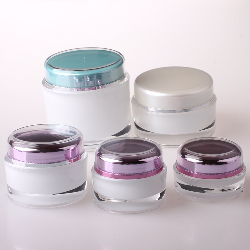 Wholesale round transparent acrylic clear cosmetic jar