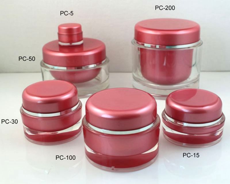 Wholesale round transparent acrylic clear cosmetic jar