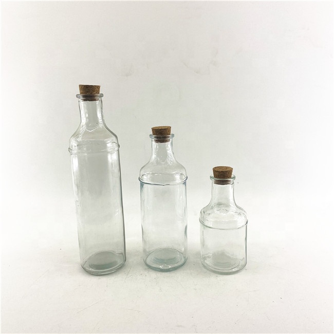 Wholesale sauce jars glass miron glass jars wood lid clear glass jars