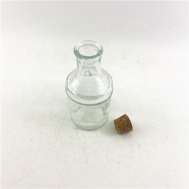 Wholesale sauce jars glass miron glass jars wood lid clear glass jars