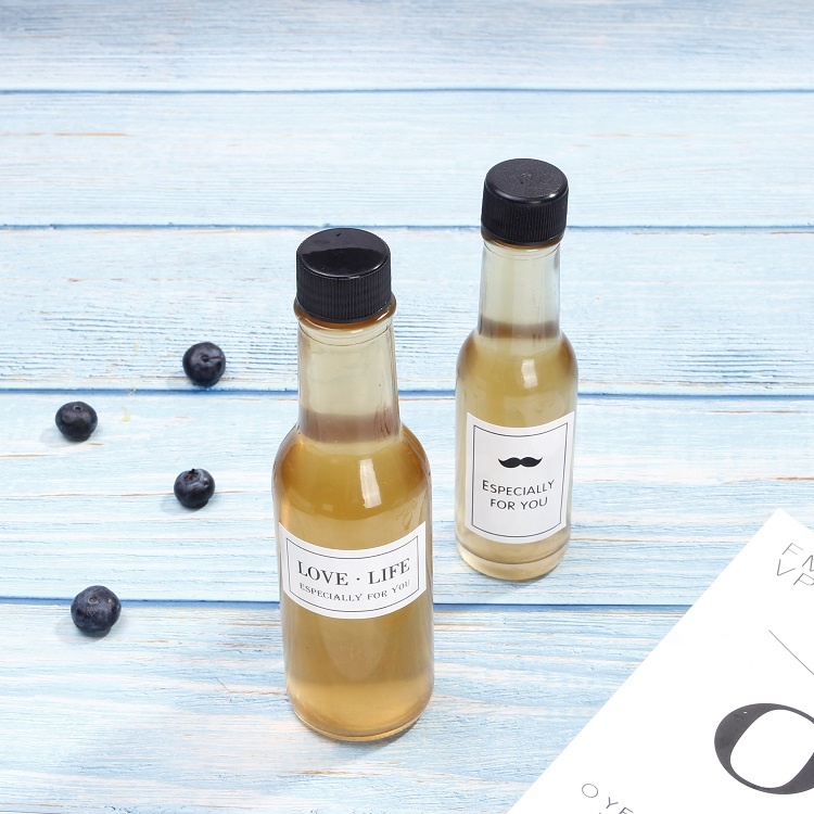 Wholesale sauce packaging glass 5 oz 150ml bbq hot sauce bottles with stopper