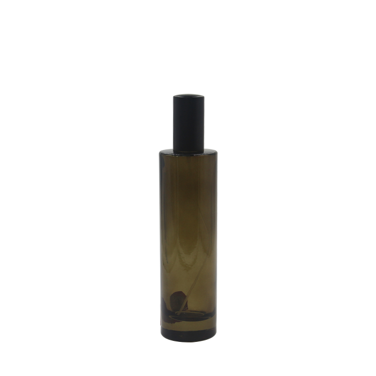 Wholesale skin care 30ml 50ml 100ml empty gradient dark green lotion glass bottle with black plastic sprayer