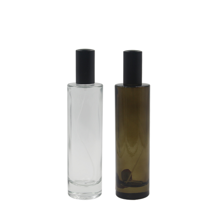 Wholesale skin care 30ml 50ml 100ml empty gradient dark green lotion glass bottle with black plastic sprayer
