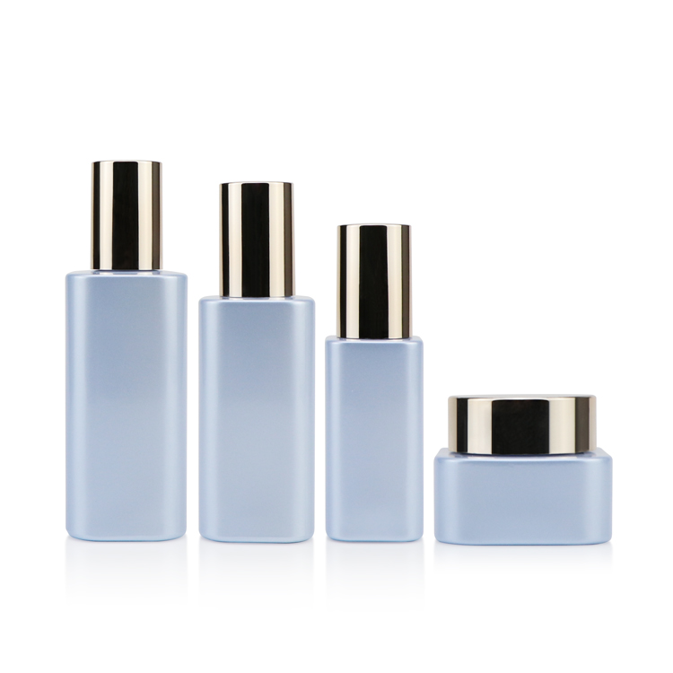 Wholesale skin care packaging sets 40g 40ml 80ml 120ml blue cosmetic bottle container face cream jar for sale