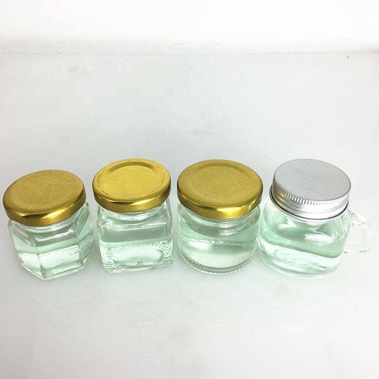 Wholesale small 50ml glass jam jar manuka honey with sealed metal lid