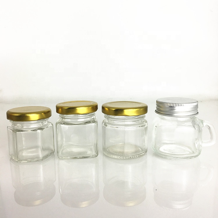 Wholesale small 50ml glass jam jar manuka honey with sealed metal lid